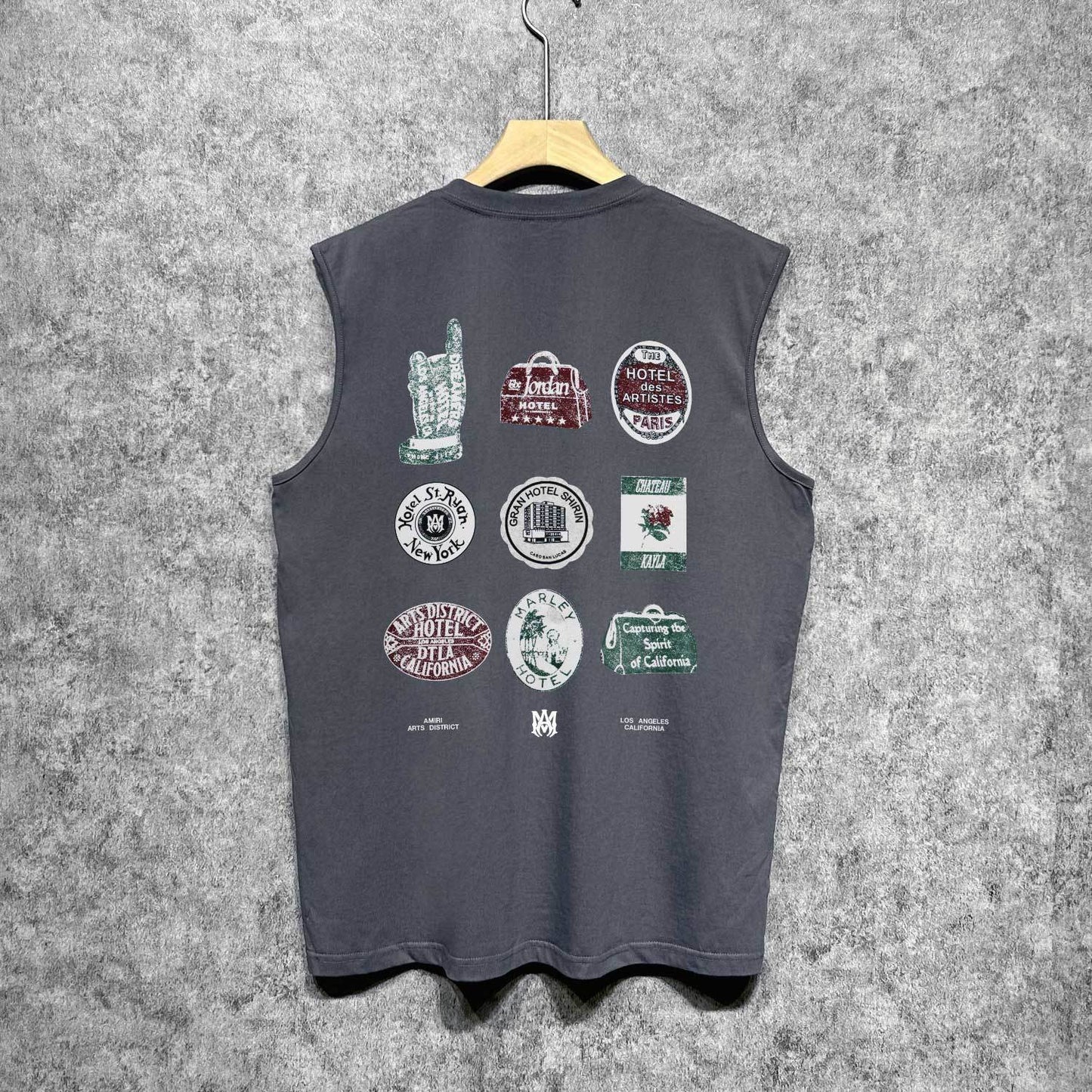 Amiri tank top medal set printing