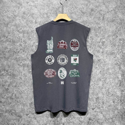 Amiri tank top medal set printing