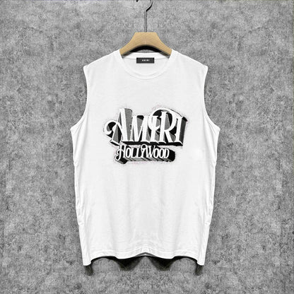 Amiri tank top stereo hollywood printing