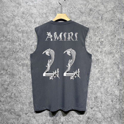 Amiri tank top digital vine printing