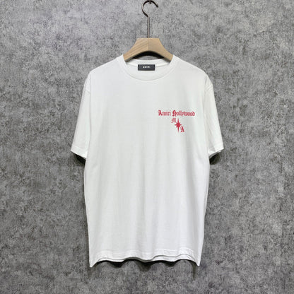 Amiri t shirts sanskrit printing short sleeve