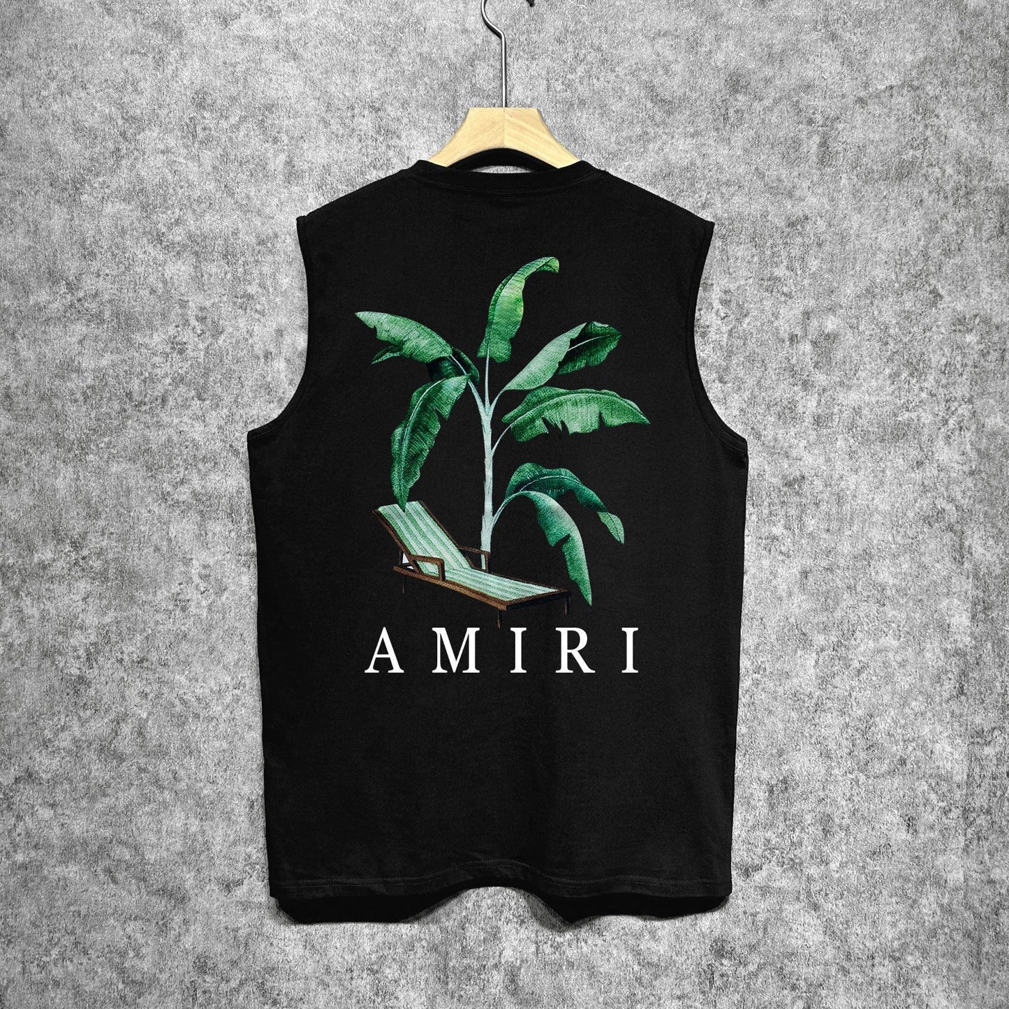 Amiri tank top beach chair printing