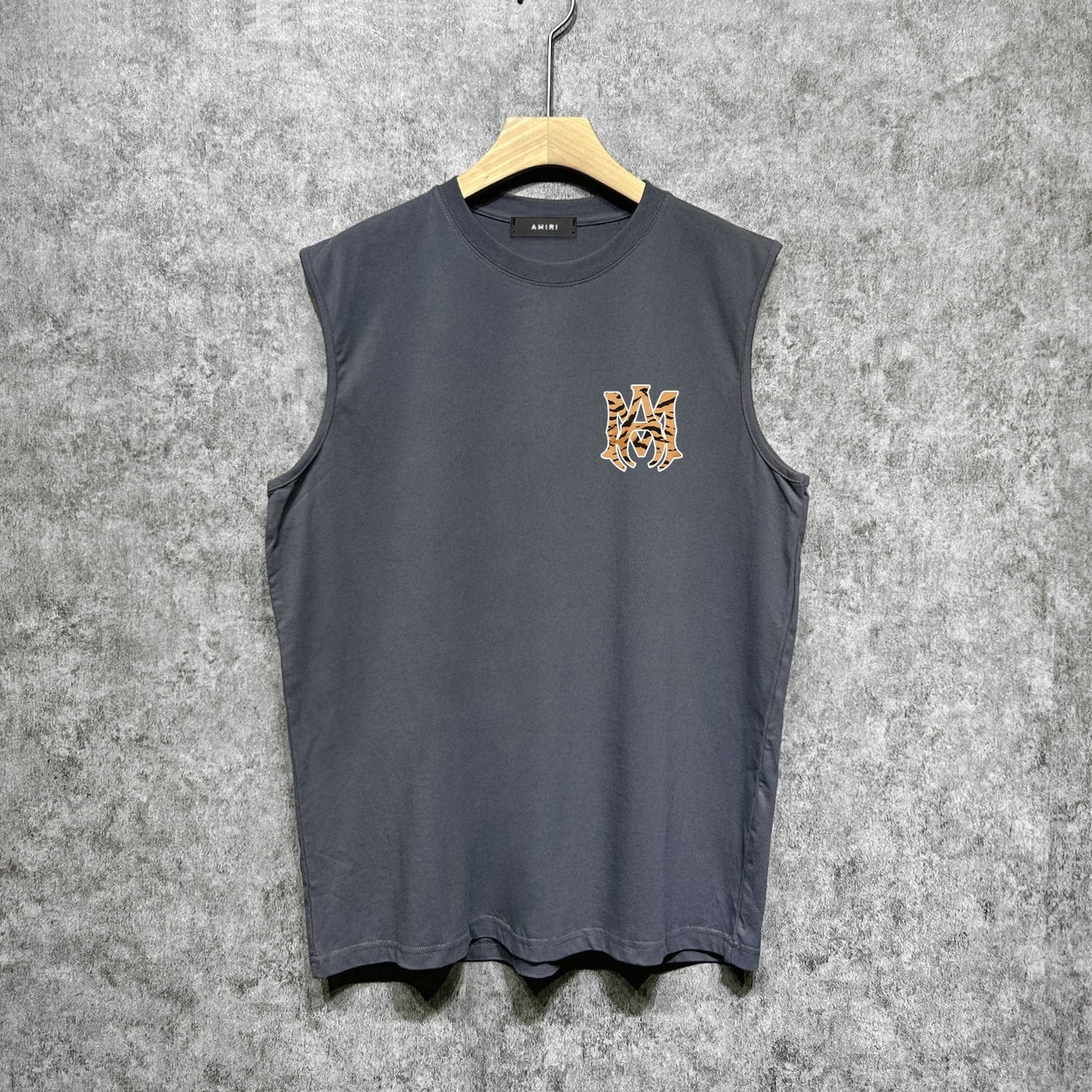 Amiri tank top tiger stripe spider print