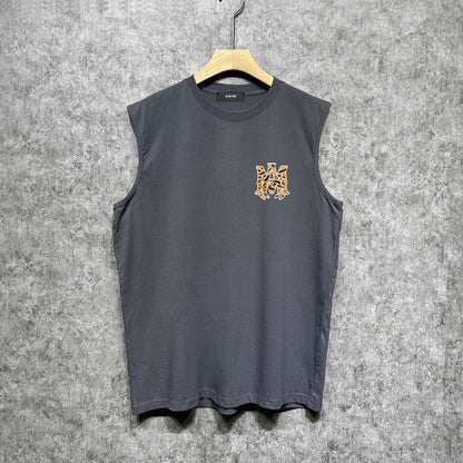 Amiri tank top tiger stripe spider print
