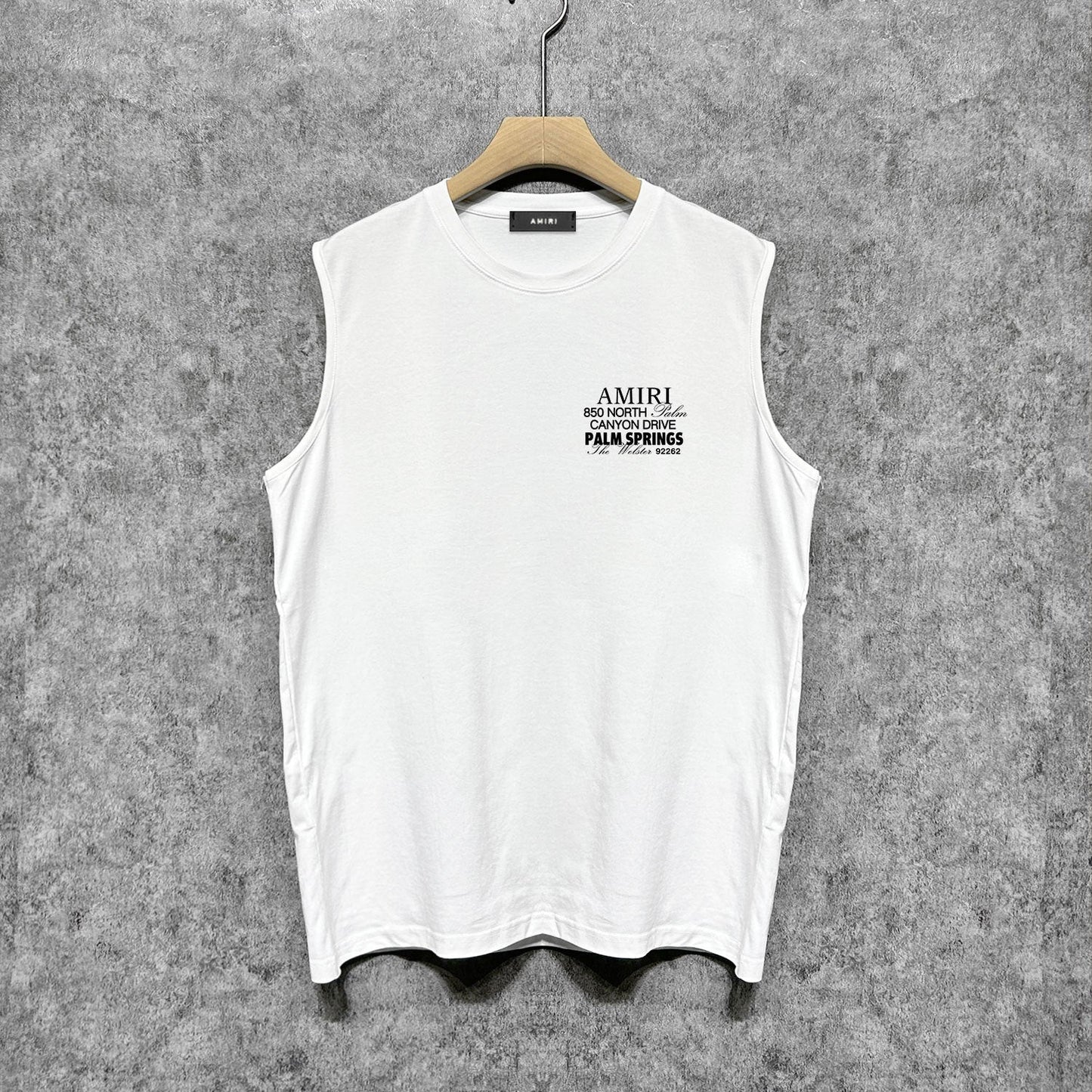 Amiri tank top pink bone print