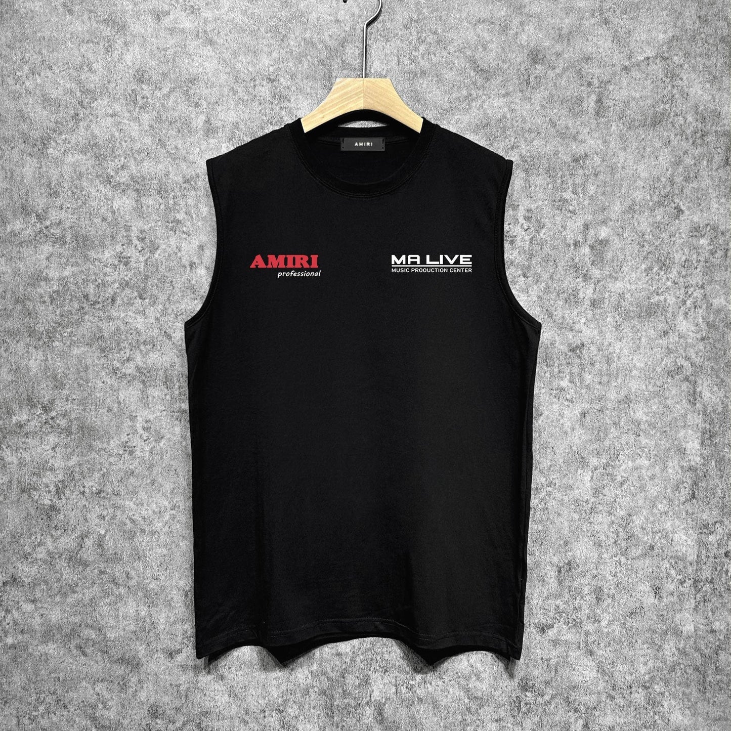 Amiri tank top tv channel printing
