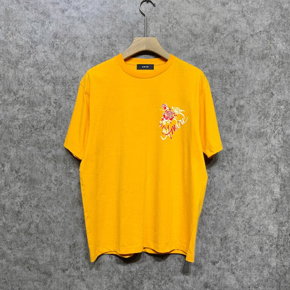 Amiri t shirts flower printing short sleeve