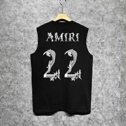 Amiri tank top digital vine printing