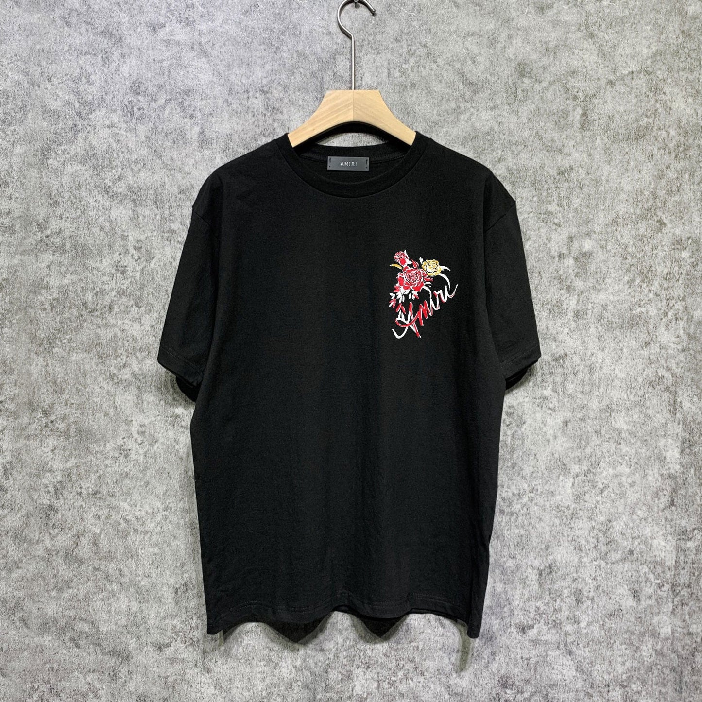 Amiri t shirts flower printing short sleeve