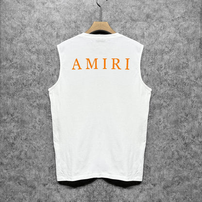 Amiri tank top spider letter printing
