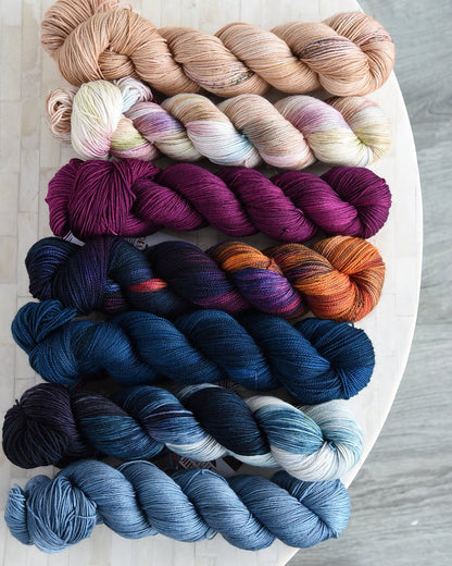 Destination Yarn fingering weight yarn Denim - Dyed to Order