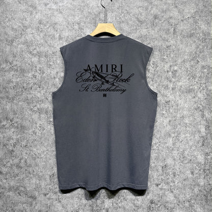 Amiri tank top sketch airplane letterprinting