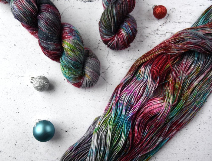 Destination Yarn fingering weight yarn Downtown Holiday Lights - PREORDER