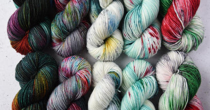 Destination Yarn fingering weight yarn Downtown Holiday Lights - PREORDER