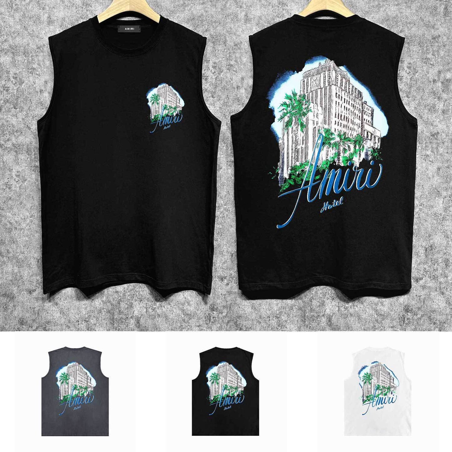 Amiri tank top urban forest printing