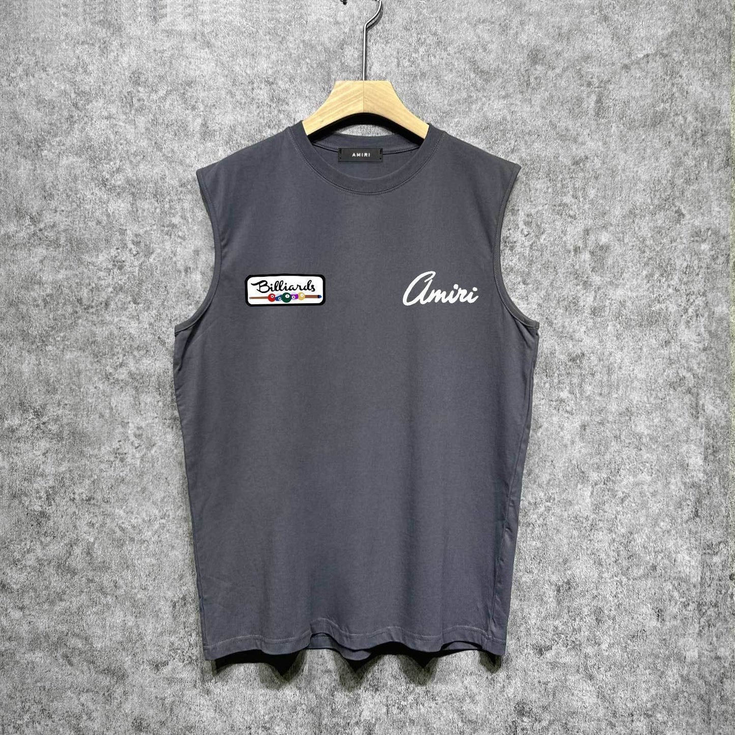 Amiri tank top billiards sketch printing