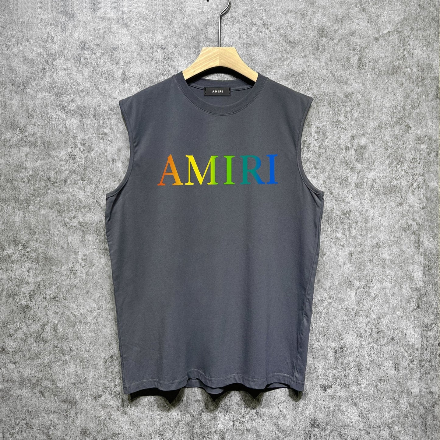 Amiri tank top gradient small letter printing