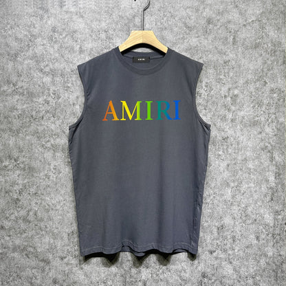 Amiri tank top gradient small letter printing