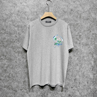 Amiri t shirts city forest printing short sleeve