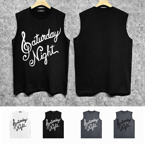 Amiri tank top with slanted art word printing