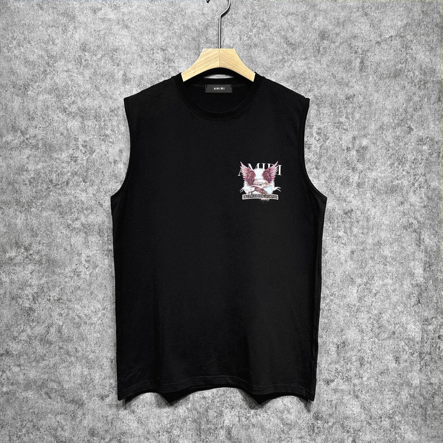 Amiri tank top flying eagle medal printing