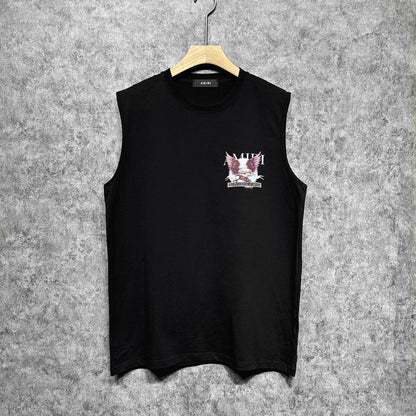 Amiri tank top flying eagle medal printing