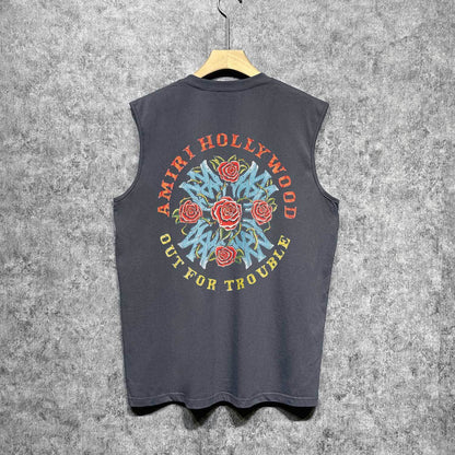 Amiri tank top floral print
