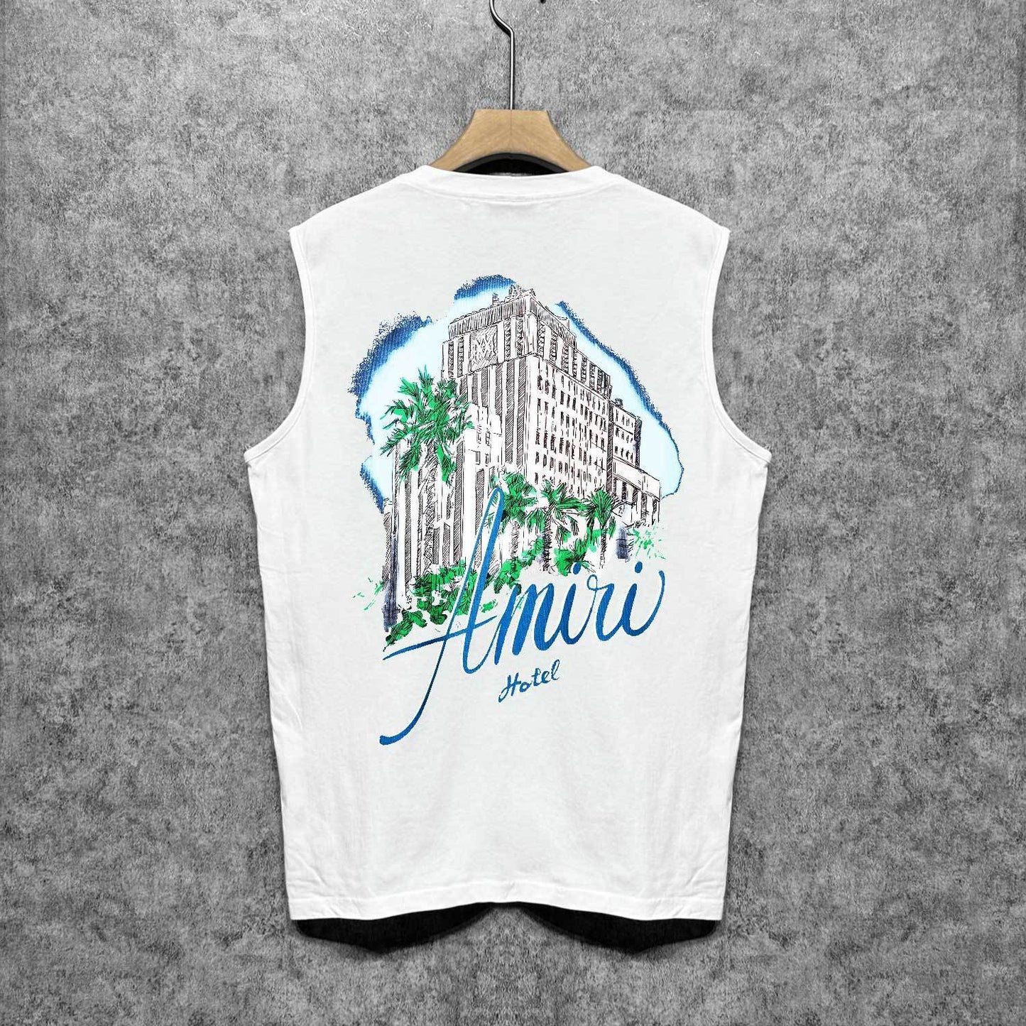 Amiri tank top urban forest printing