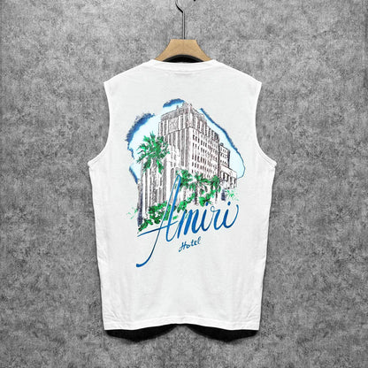 Amiri tank top urban forest printing