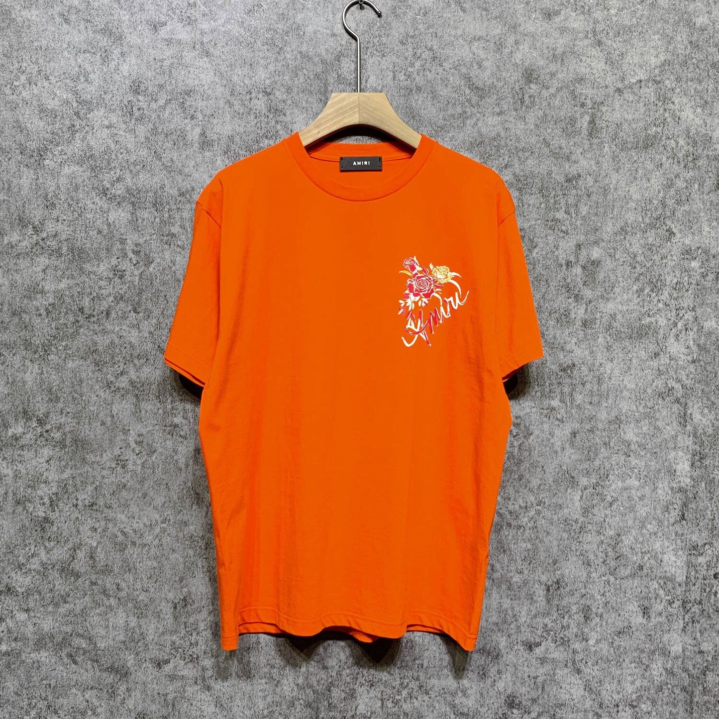 Amiri t shirts flower printing short sleeve