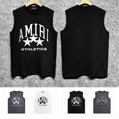 Amiri tank top stroke five-pointed star printing