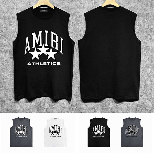 Amiri tank top stroke five-pointed star printing