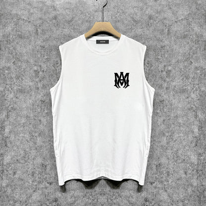 Amiri tank top flat thick letter spider armband printing