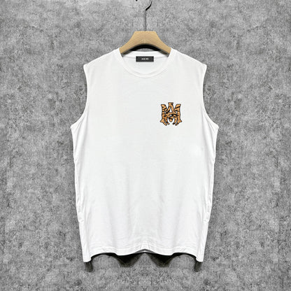 Amiri tank top tiger stripe spider print