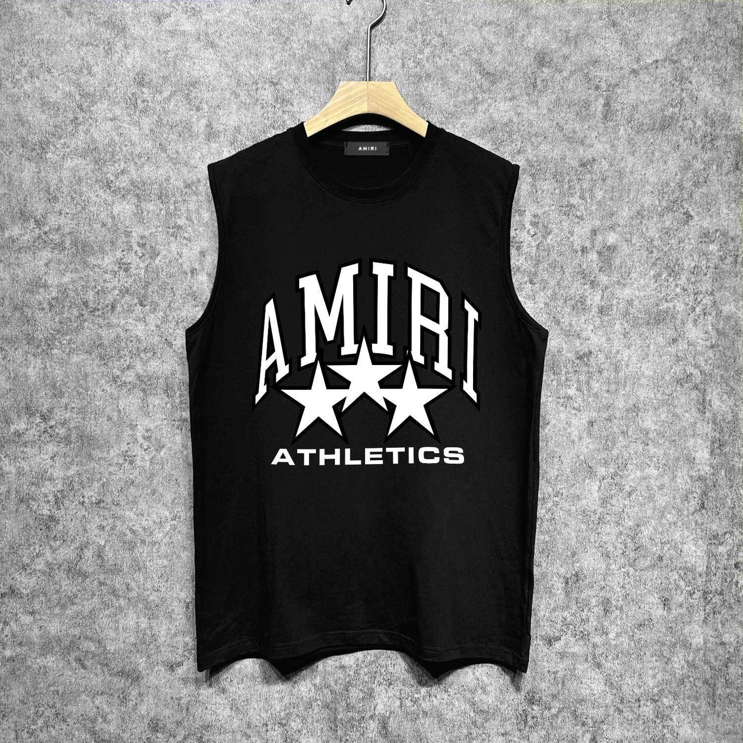 Amiri tank top stroke five-pointed star printing