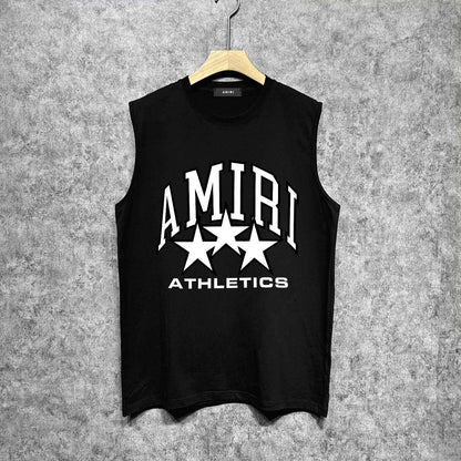 Amiri tank top stroke five-pointed star printing