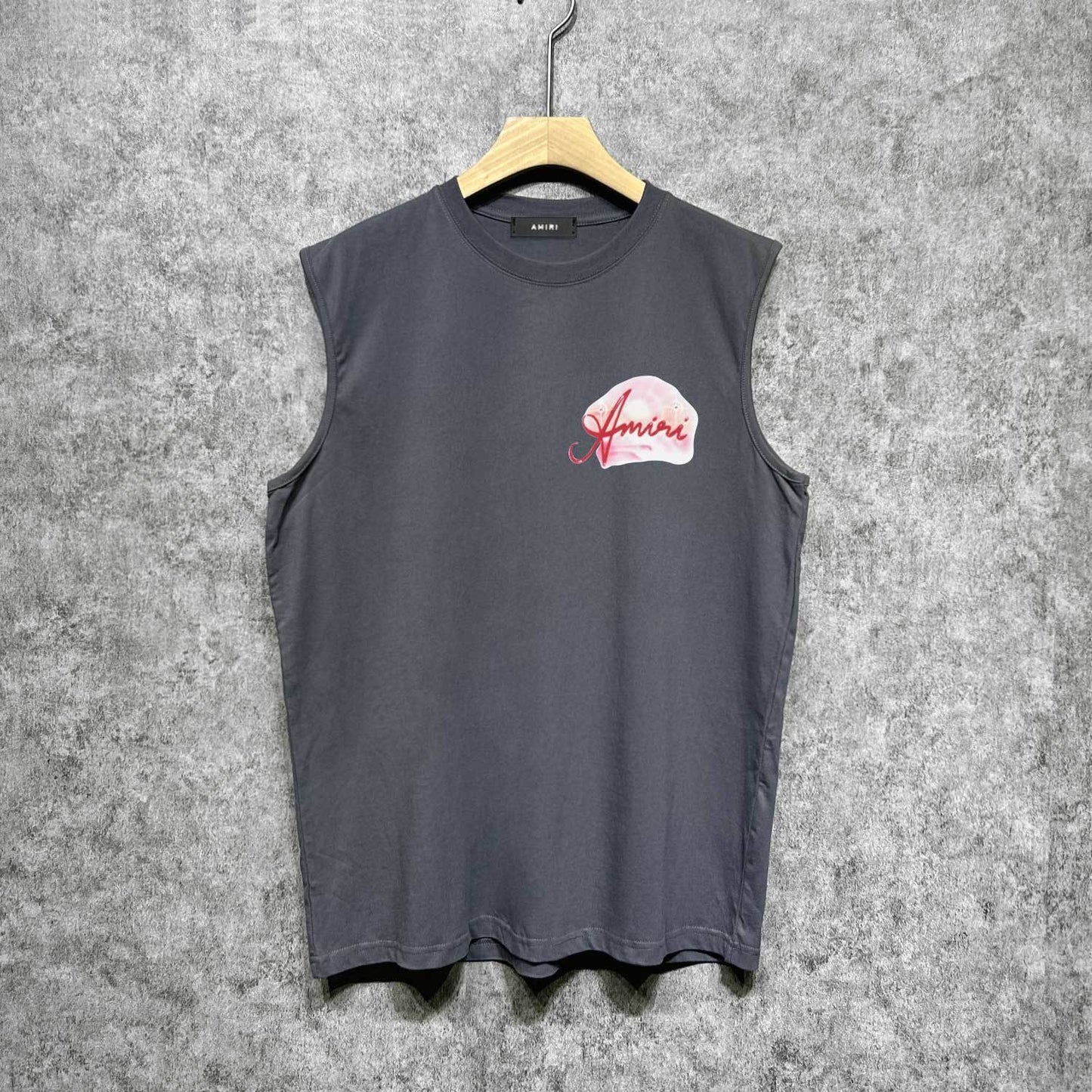 Amiri tank top pink beach print