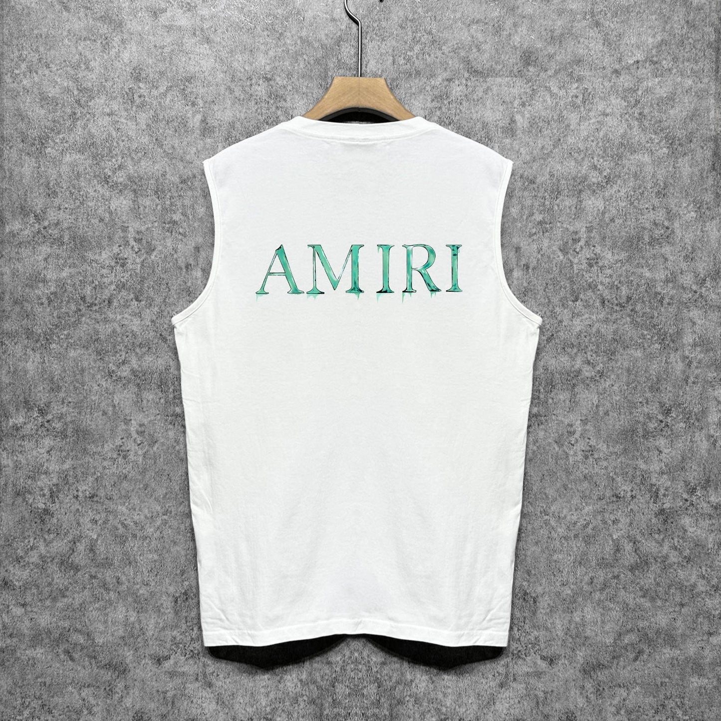 Amiri tank top splash paint simple letterprinting