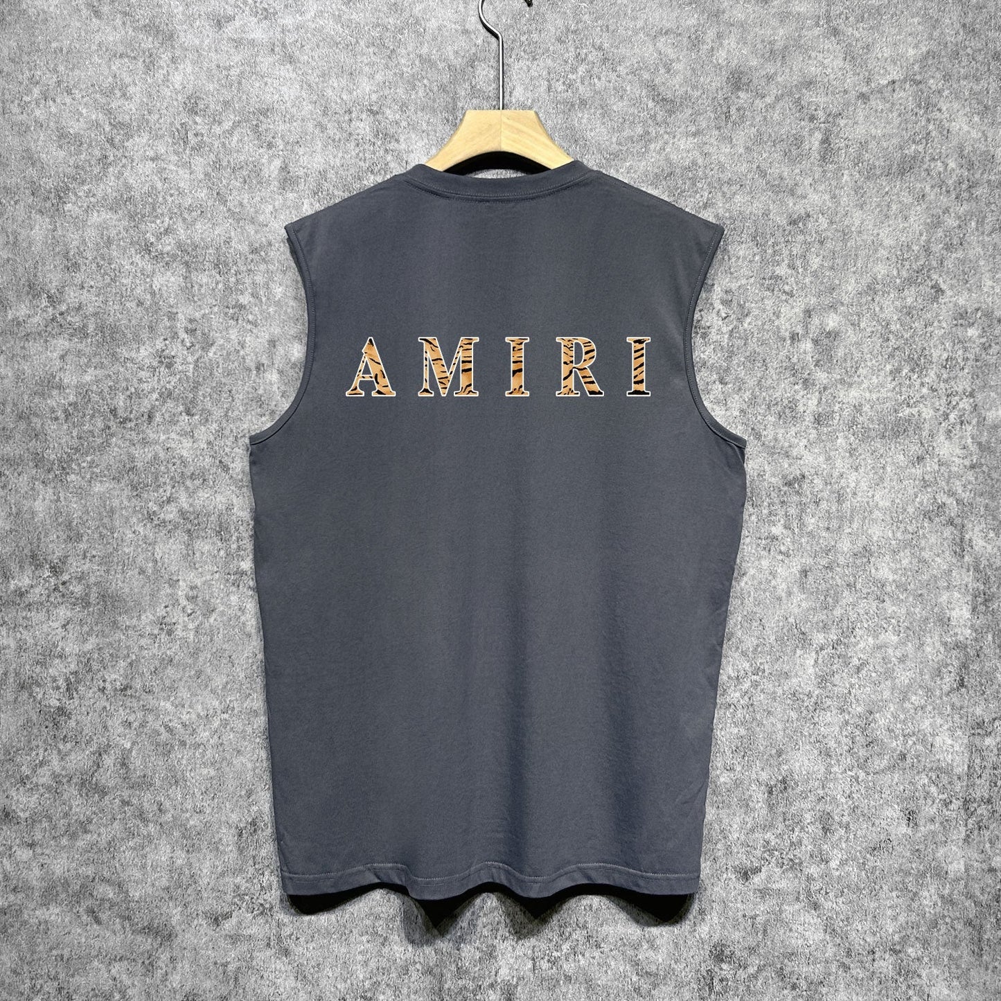 Amiri tank top tiger stripe spider print