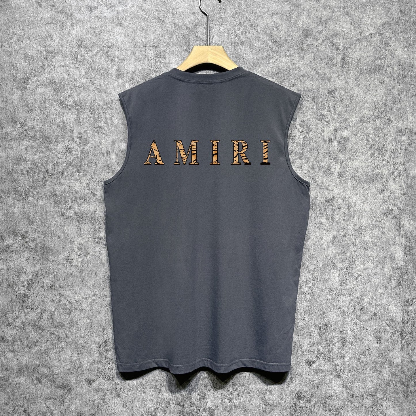 Amiri tank top tiger stripe spider print