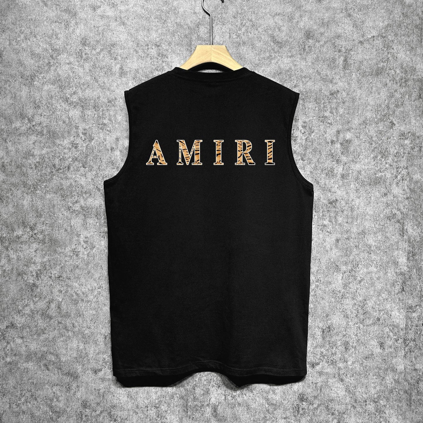Amiri tank top tiger stripe spider print