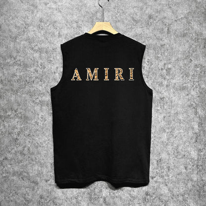 Amiri tank top tiger stripe spider print