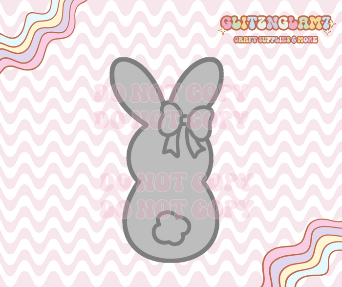 Easter Bunny w/ Bow Premium Silicone Mold