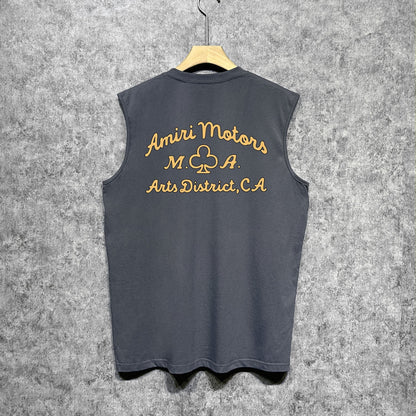 Amiri tank top lion medal printing