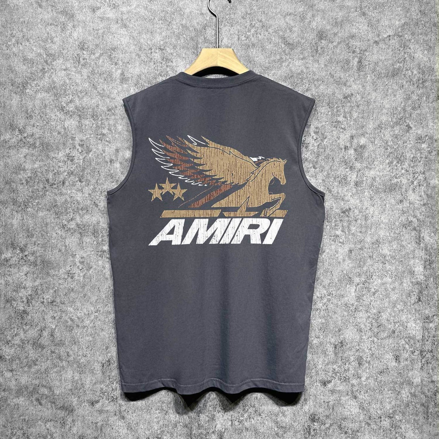 Amiri tank top mottled pegasus print