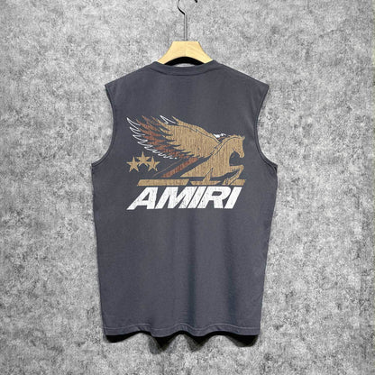 Amiri tank top mottled pegasus print