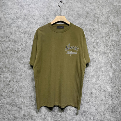 Amiri t shirts letter padded printing short sleeves
