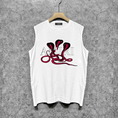 Amiri tank top new font cobra printing