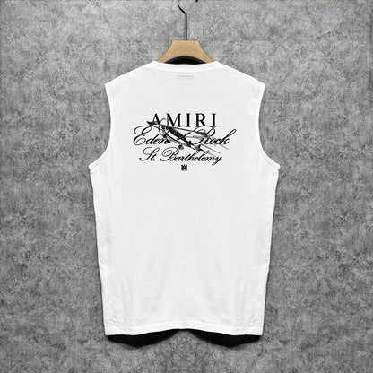 Amiri tank top sketch airplane letterprinting
