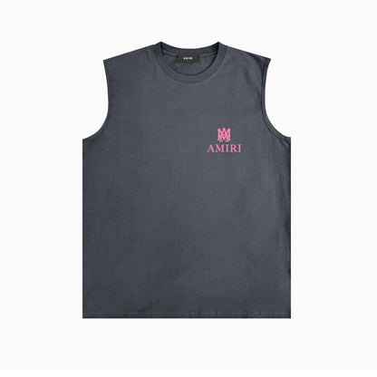 Amiri tank top small spider letter horizontal stripprinting